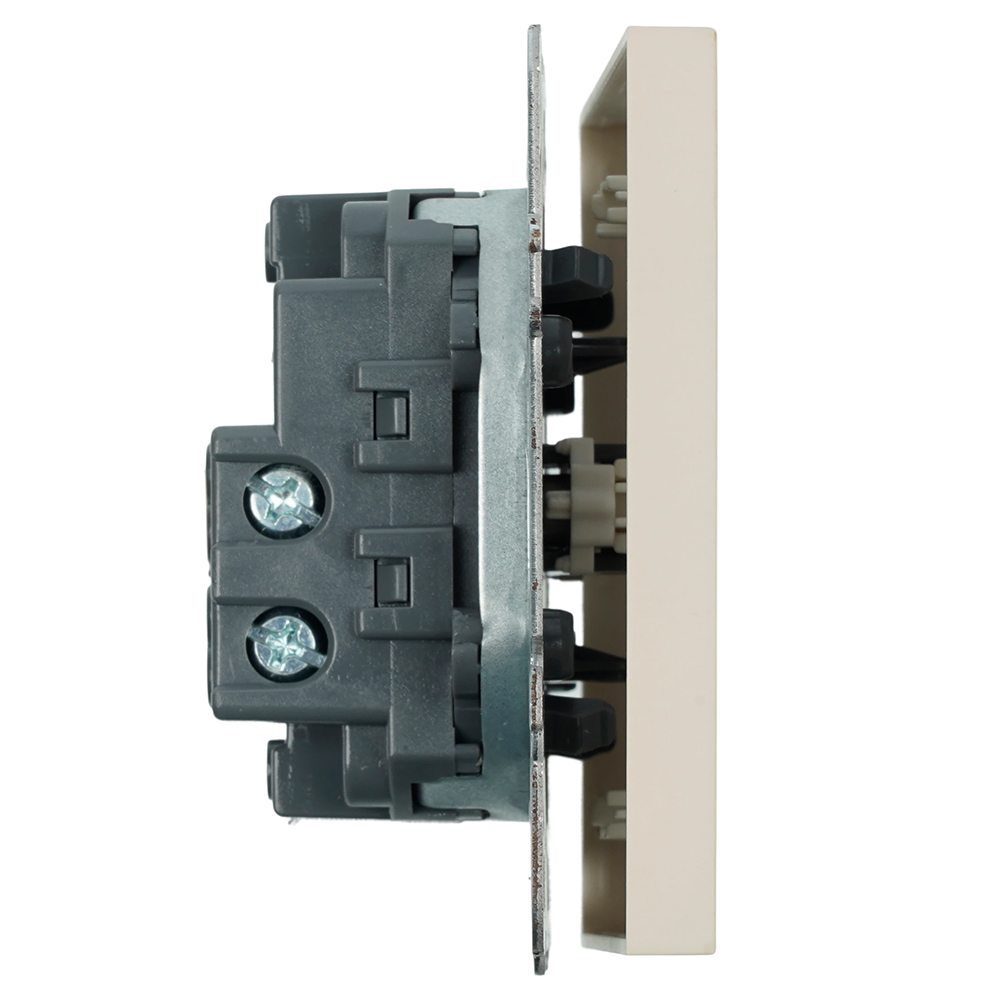 Выключатель 1-клавишный (механизм), STEKKER, 250В, 10А, серия Эмили, RSW10-5103-08, кашемир, soft touch