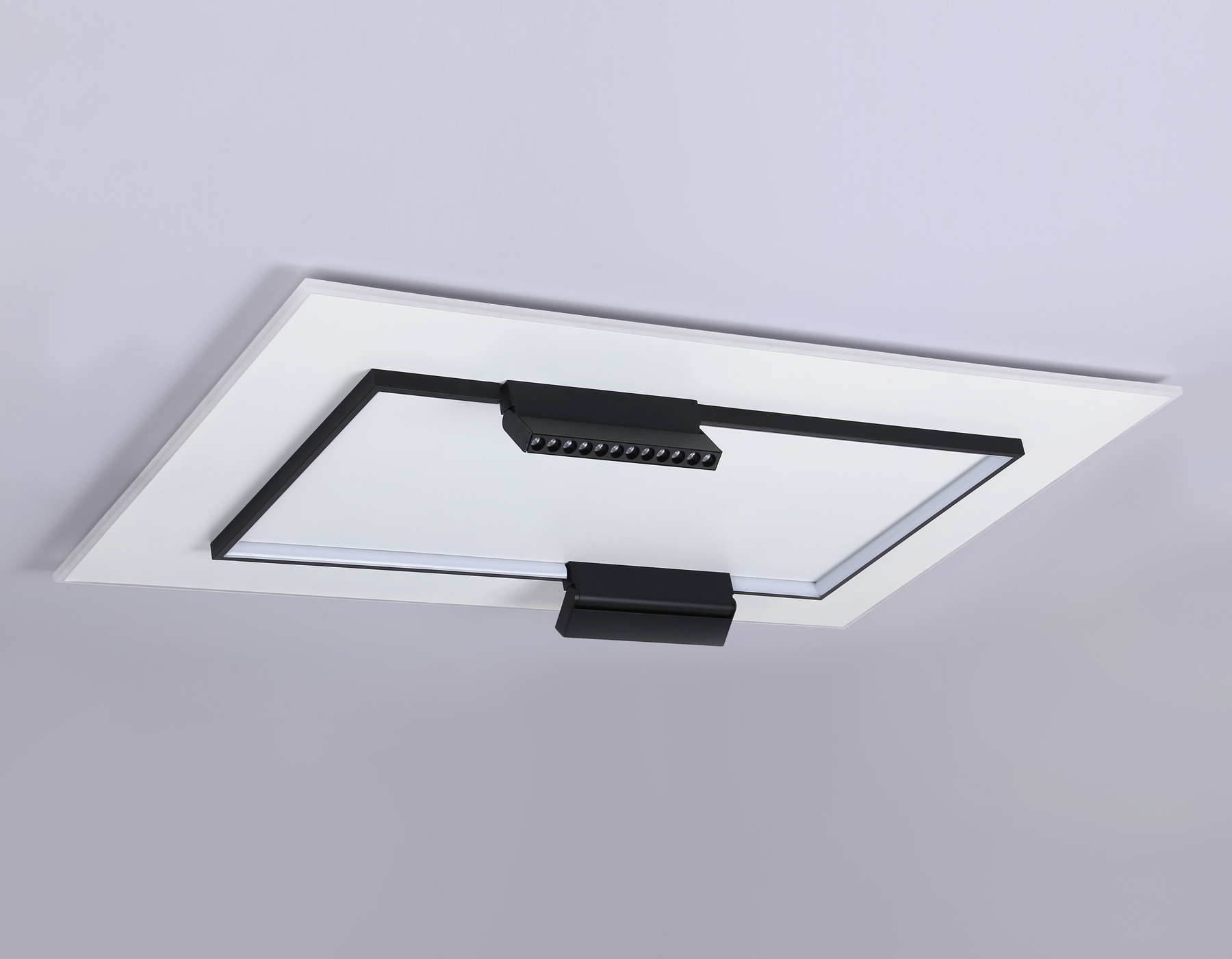 Потолочный светильник Ambrella FL51456/1+2 WH/BK белый/черный 152W 3000K-6400K+4200K 1050*650*80 (ПДУ РАДИО 2.4G)