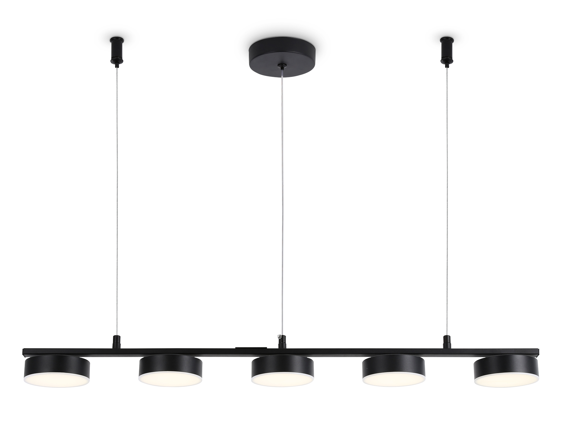 Подвесной светильник Ambrella FL51734/5 BK черный 3000K/4200K/6400K 25W 800*100*1000 (Без ПДУ)