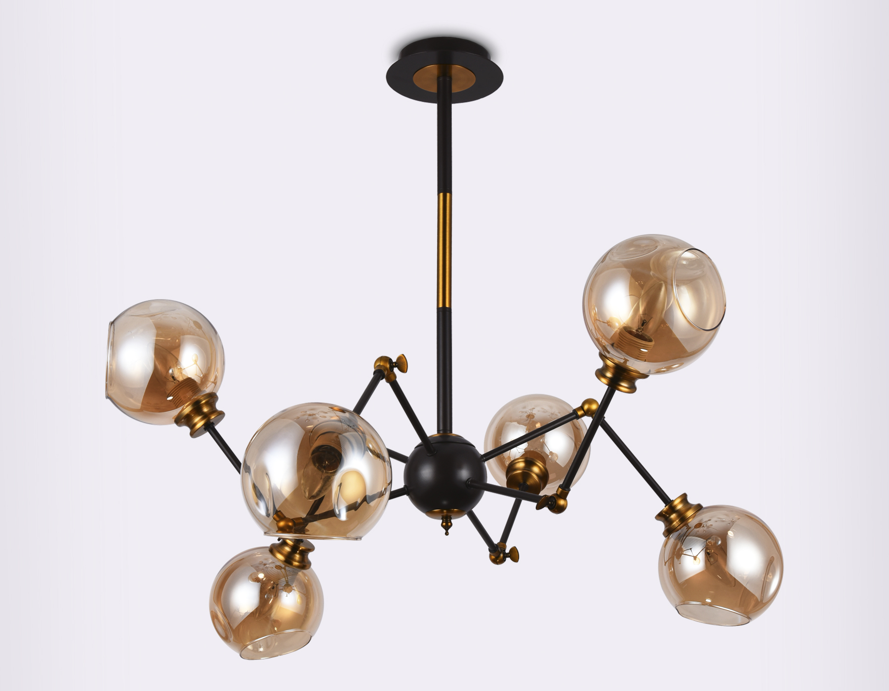 Подвесная люстра Ambrella TR9052 темный кофе/янтарь E27 max 40W D800*760