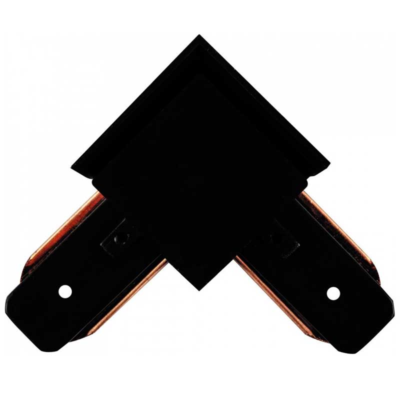 Коннектор General для шинопровода L- образный 1-фазный, черный (G-1-TLT-IP20-B)