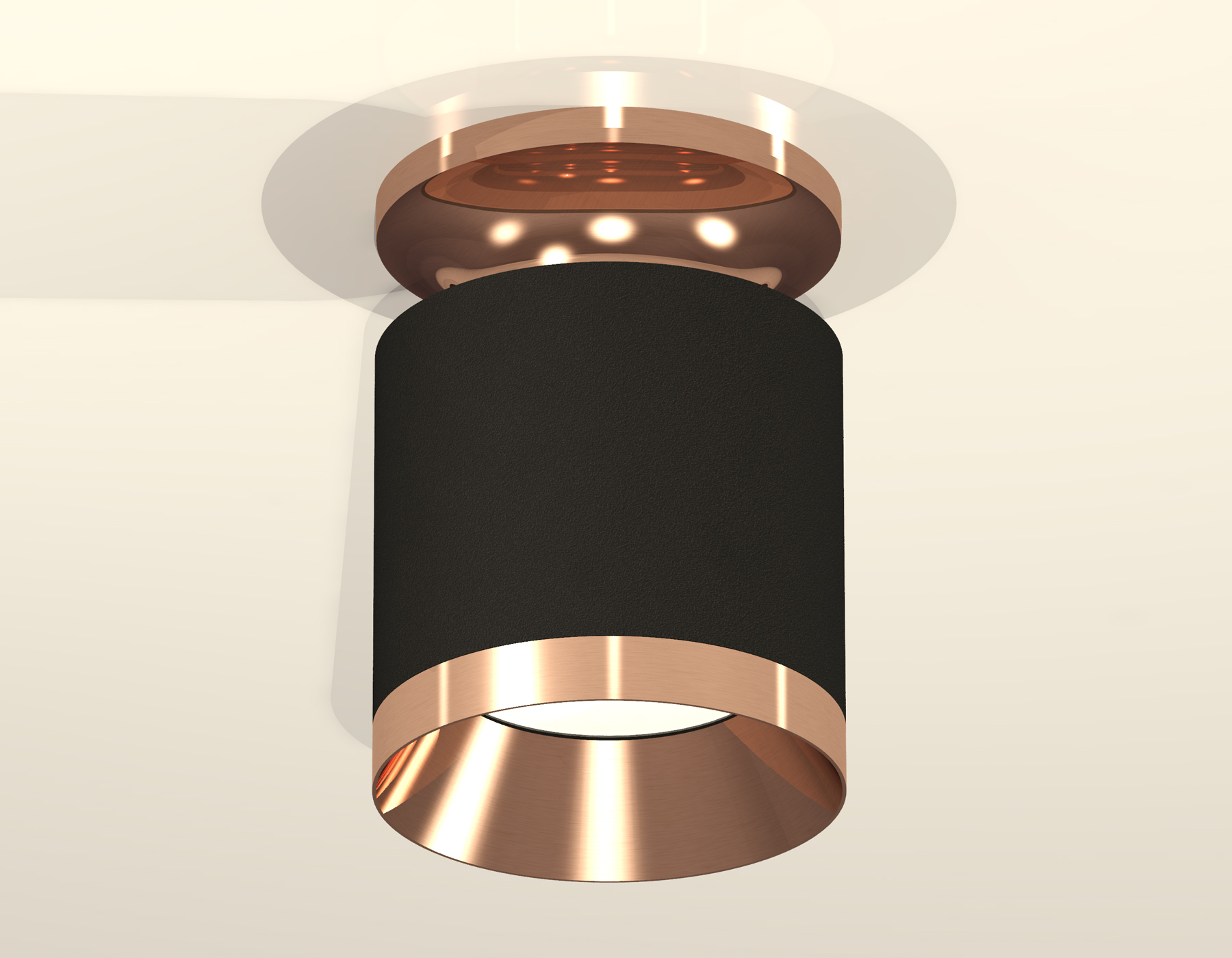 Накладной светильник XS7402121 SBK/PPG черный песок/золото розовое полированное MR16 GU5.3 (N7930, C7402, N7035)