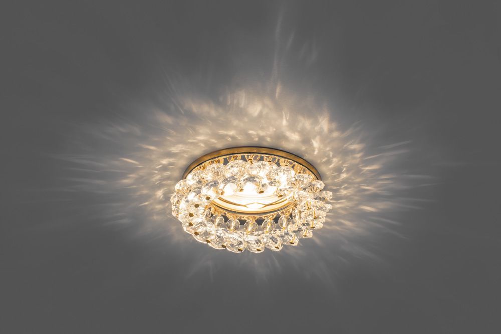 Светильник встраиваемый Feron CD4141 потолочный MR16 G5.3 прозрачный, без лампы, золотистый