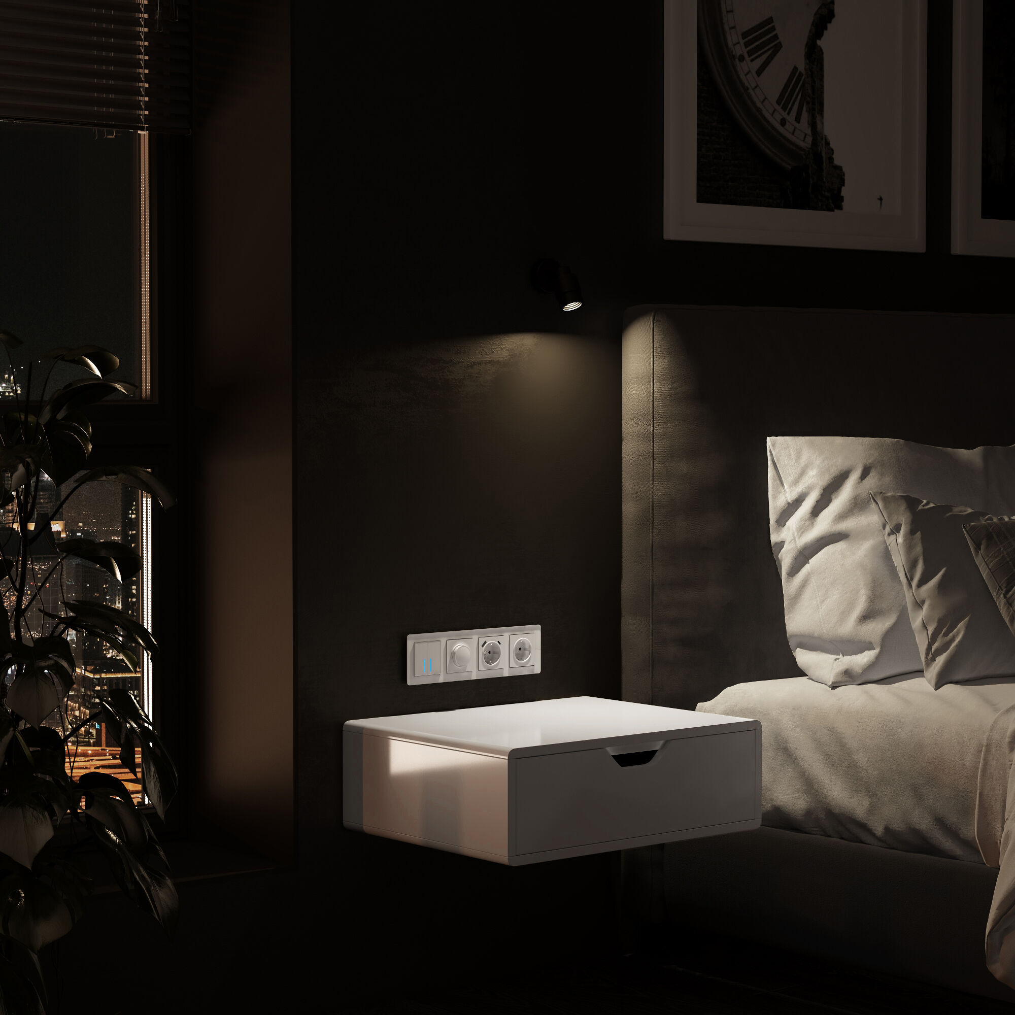 Рамка на 4 поста Werkel Acrylic  (белый) W0042701