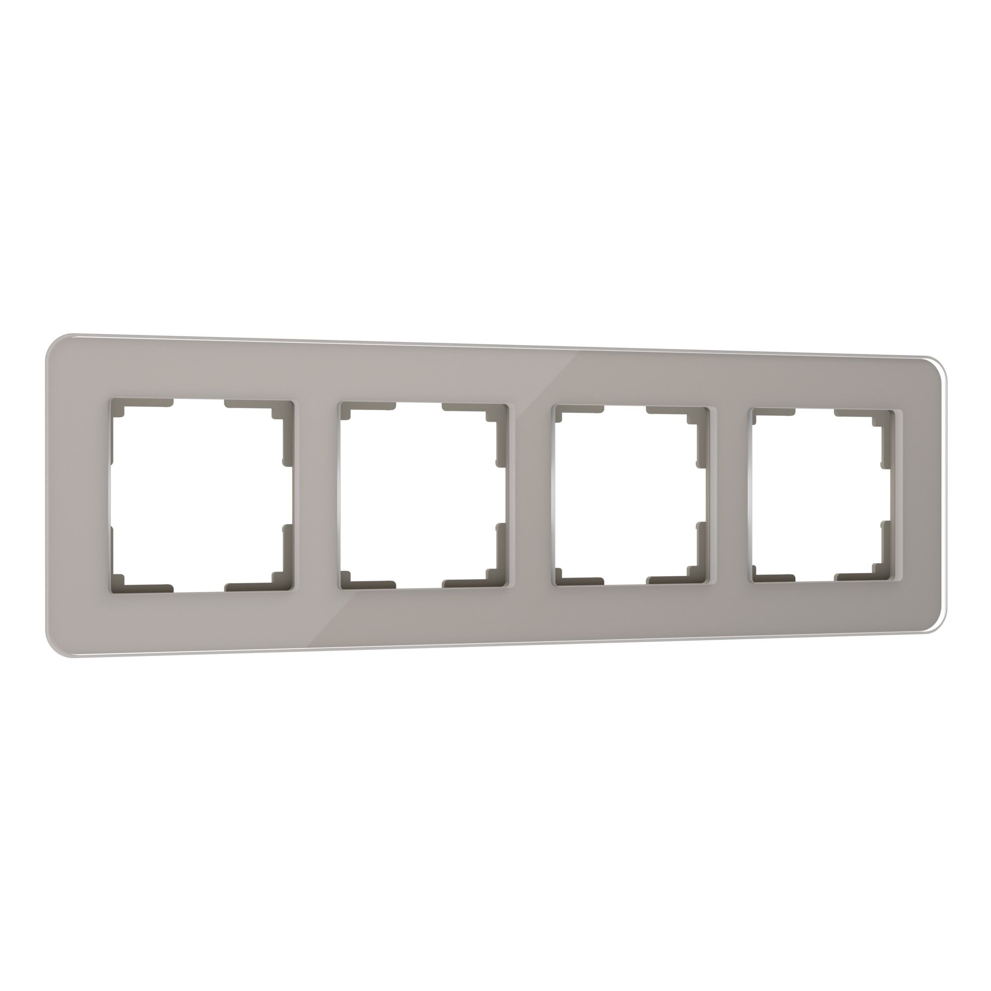 Рамка WERKEL на 4 поста Elite (дымчатый, стекло) W0042417
