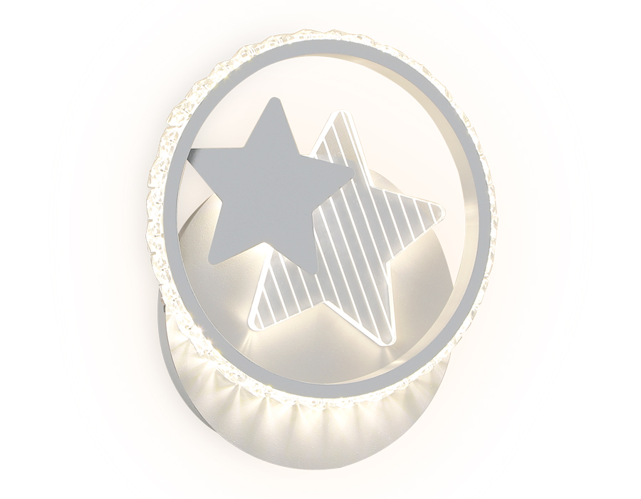 Настенный светодиодный светильник с выключателем Ambrella FA269 SGR серый песок LED 4200K 16W 240*210*50