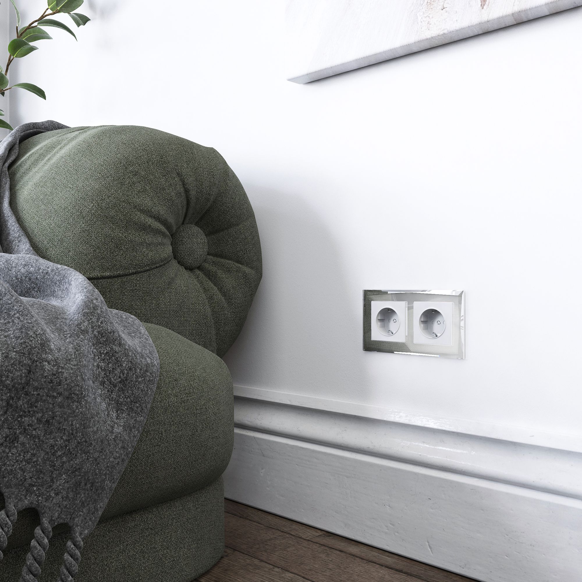 Рамка WERKEL Diamant на 2 поста (зеркальный) WL08-Frame-02 / W0021220 / a045796