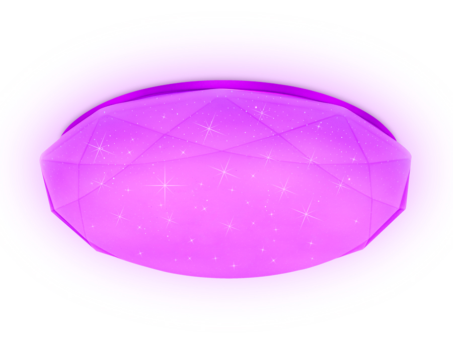 Светодиодный светильник c подсветкой RGB FF418 WH Ambrella белый 80W D500*90 (ПДУ ИК)