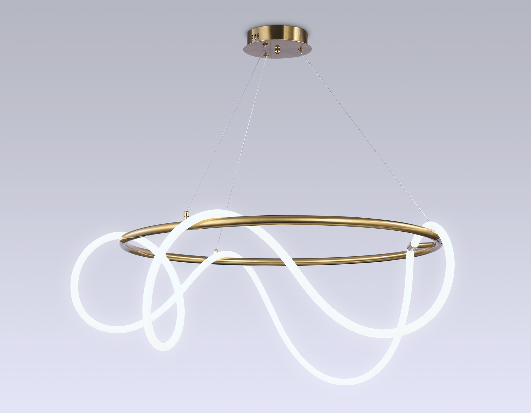 Подвесной светильник Ambrella FL10511 BS латунь 3000K/4200K/6400K 84W D800*1200 (ПДУ РАДИО 2.4G)