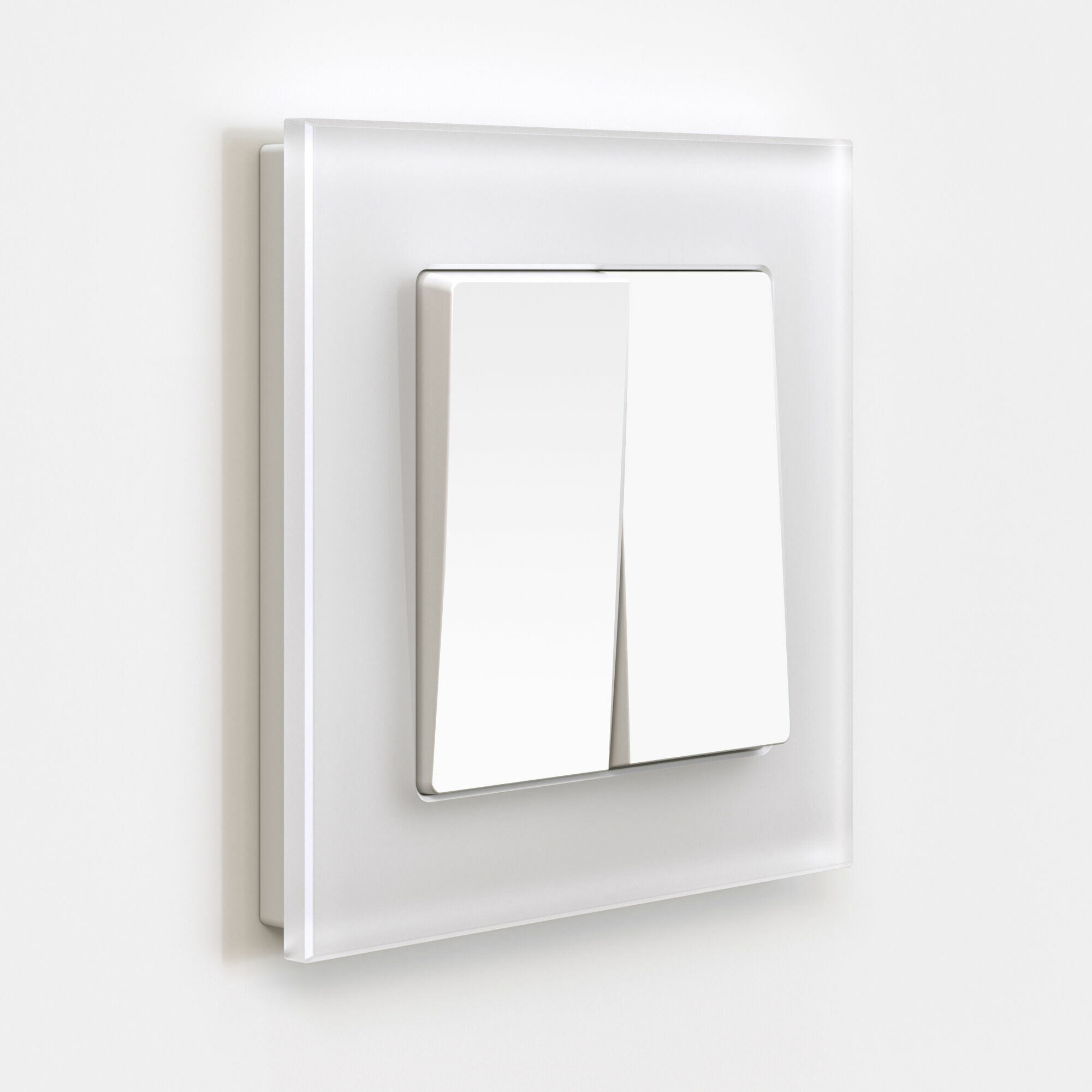 Выключатель двухклавишный Werkel (белый матовый) W1120061