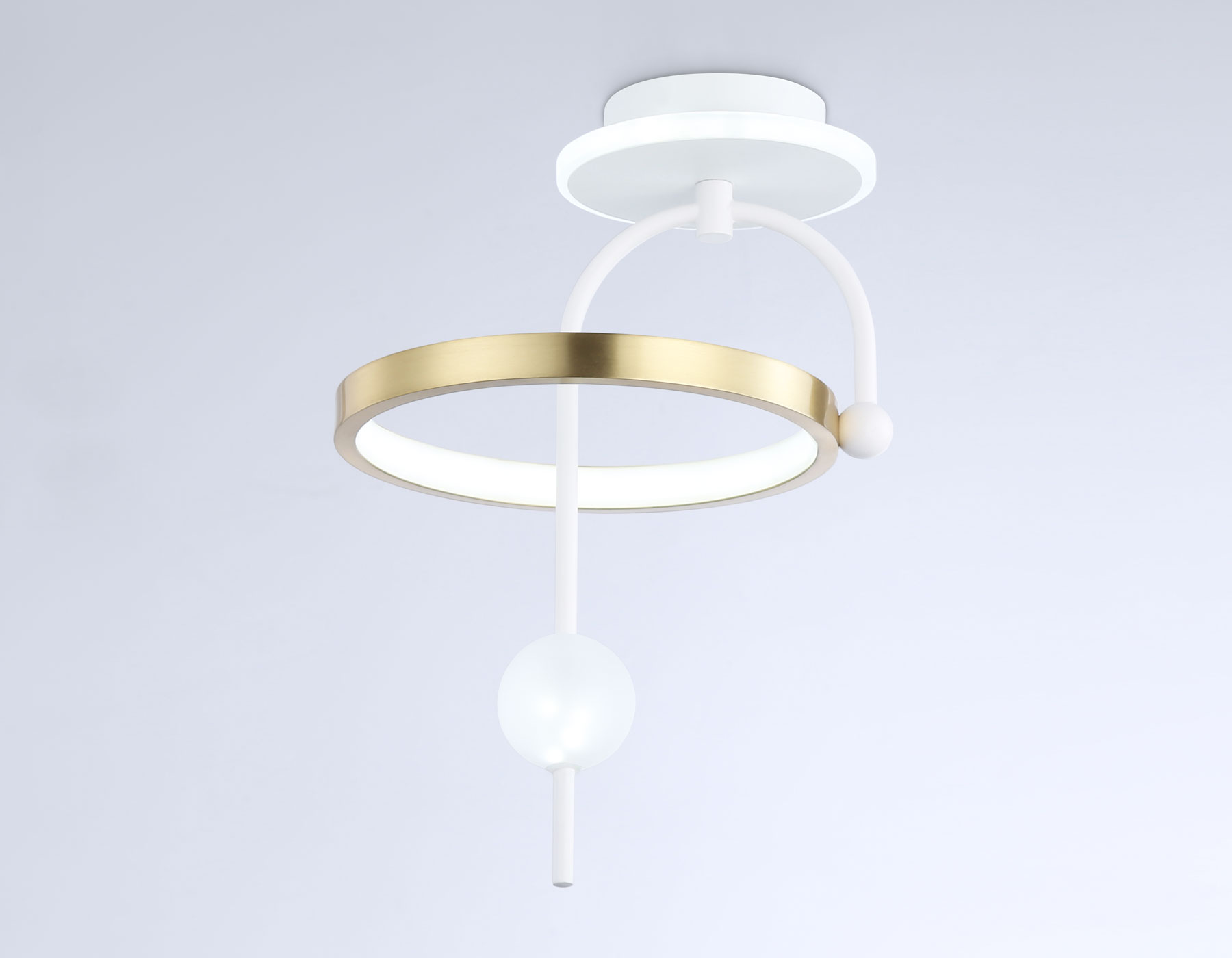 Потолочный светильник Ambrella FL66422 WH/GD белый/золото 3000K/4200K/6400K 15W 240*220*347.7 (Без ПДУ)