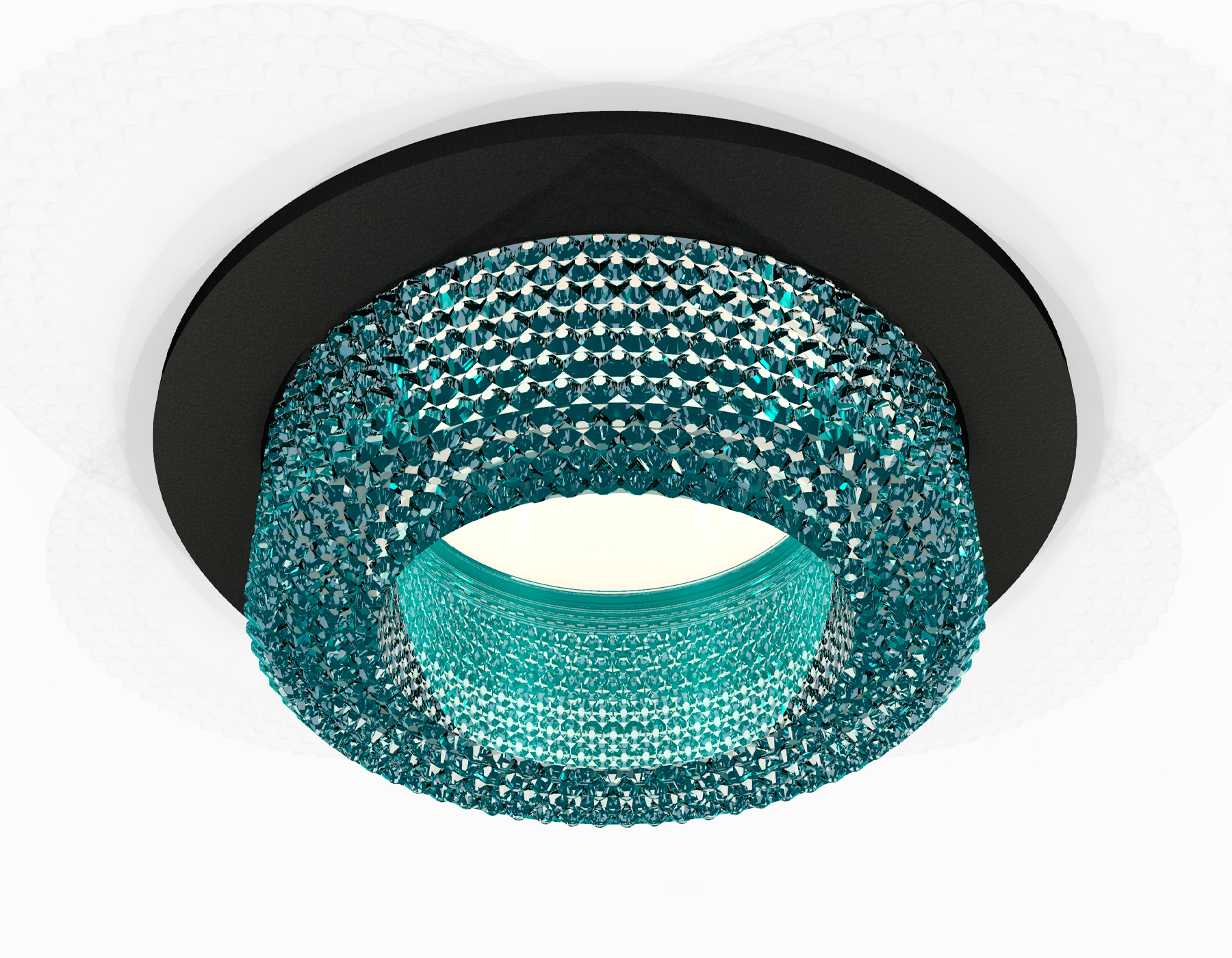 Встраиваемый светильник XC7622023 SBK/BL черный песок/голубой MR16 GU5.3 (C7622, N7194)