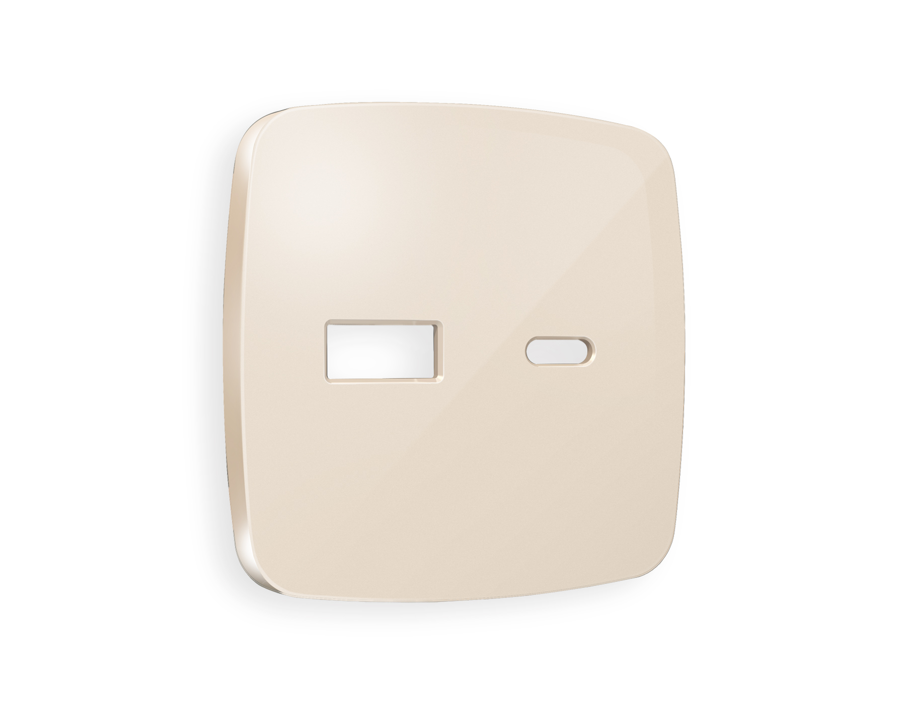 OP3110 Лицевая панель OMEGA (Бежевый глянец) для розетки 2USB тип A+C QUANT