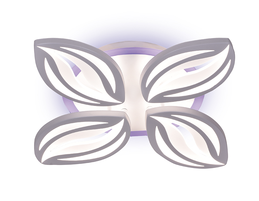 Потолочный светодиодный светильник Ambrella FA507/4 WH белый 96W+6.5W 550*550*100 (ПДУ РАДИО 2.4)