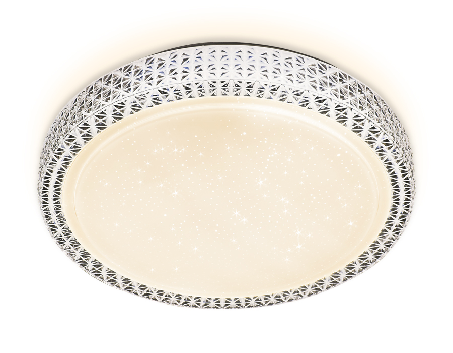 Потолочный управляемый светильник Ambrella Crystal FF86 WH 72W белый