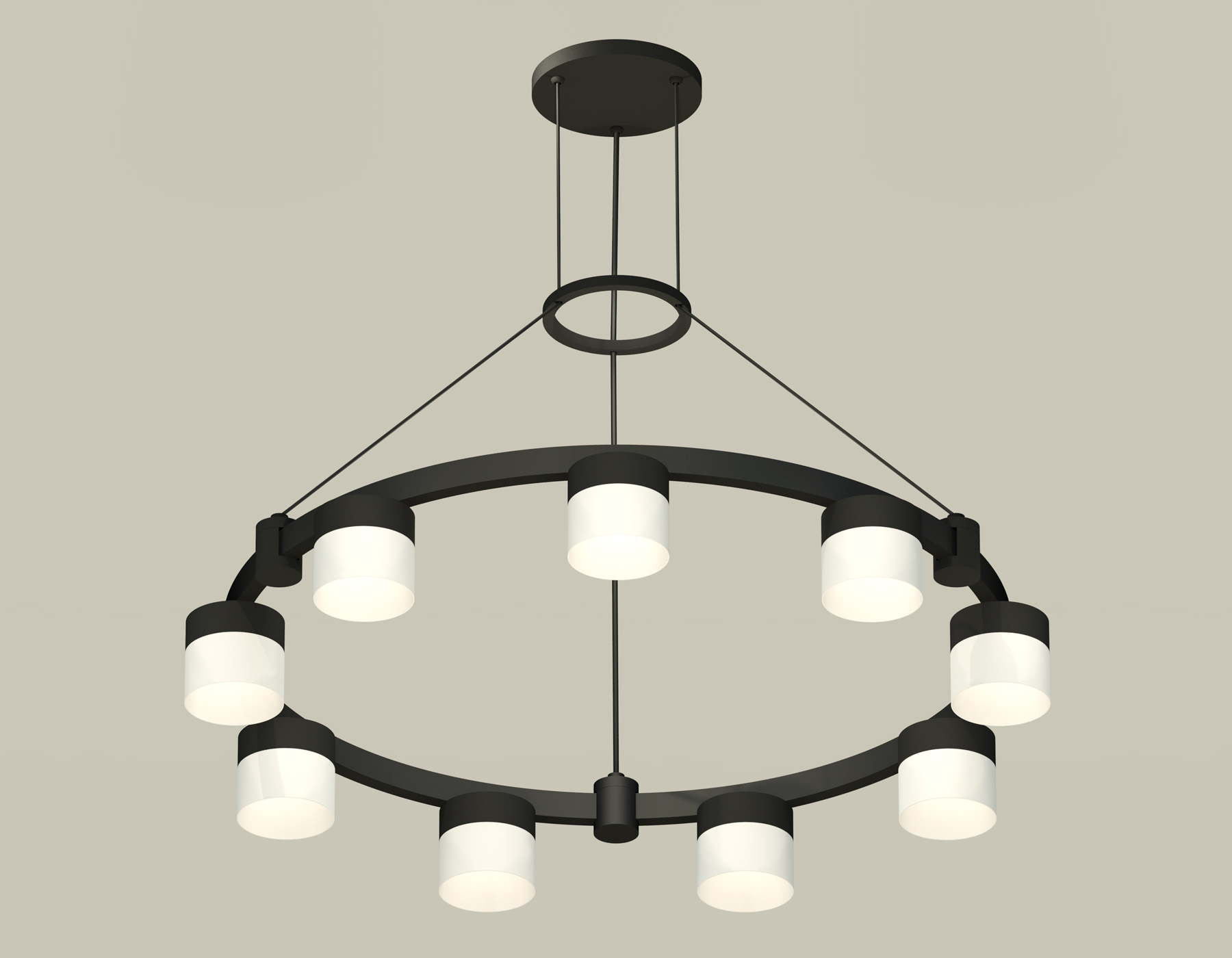 Подвесной светильник Ambrella Techno Ring XR92051904/9 SBK/FR черный песок/белый матовый GX53 (A9205, C9242, N8402)