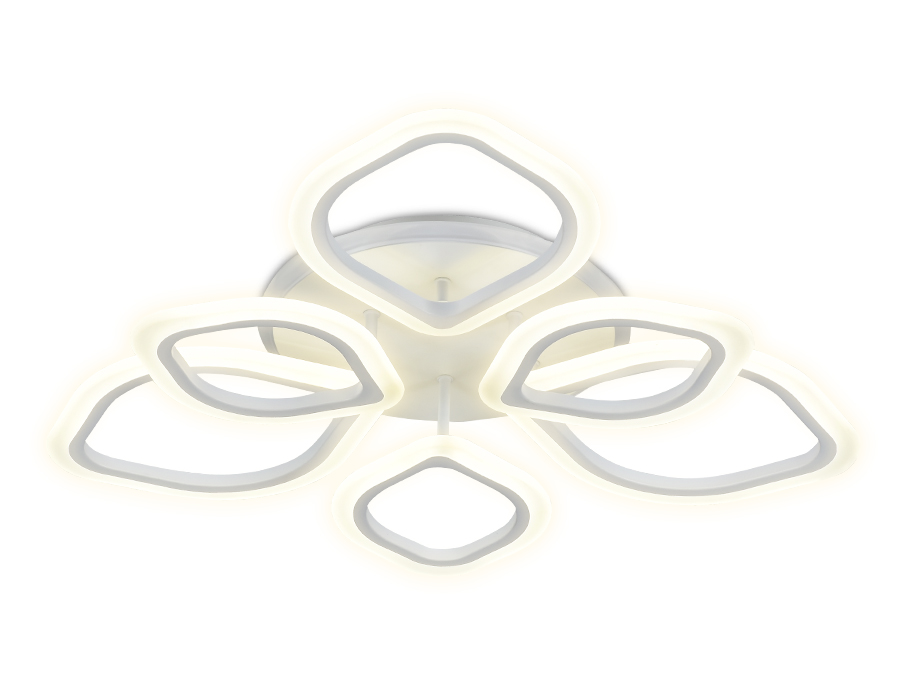 Потолочный светодиодный светильник Ambrella FA516/3+3 WH белый 126W+7W 700*700*120 (ПДУ РАДИО 2.4)