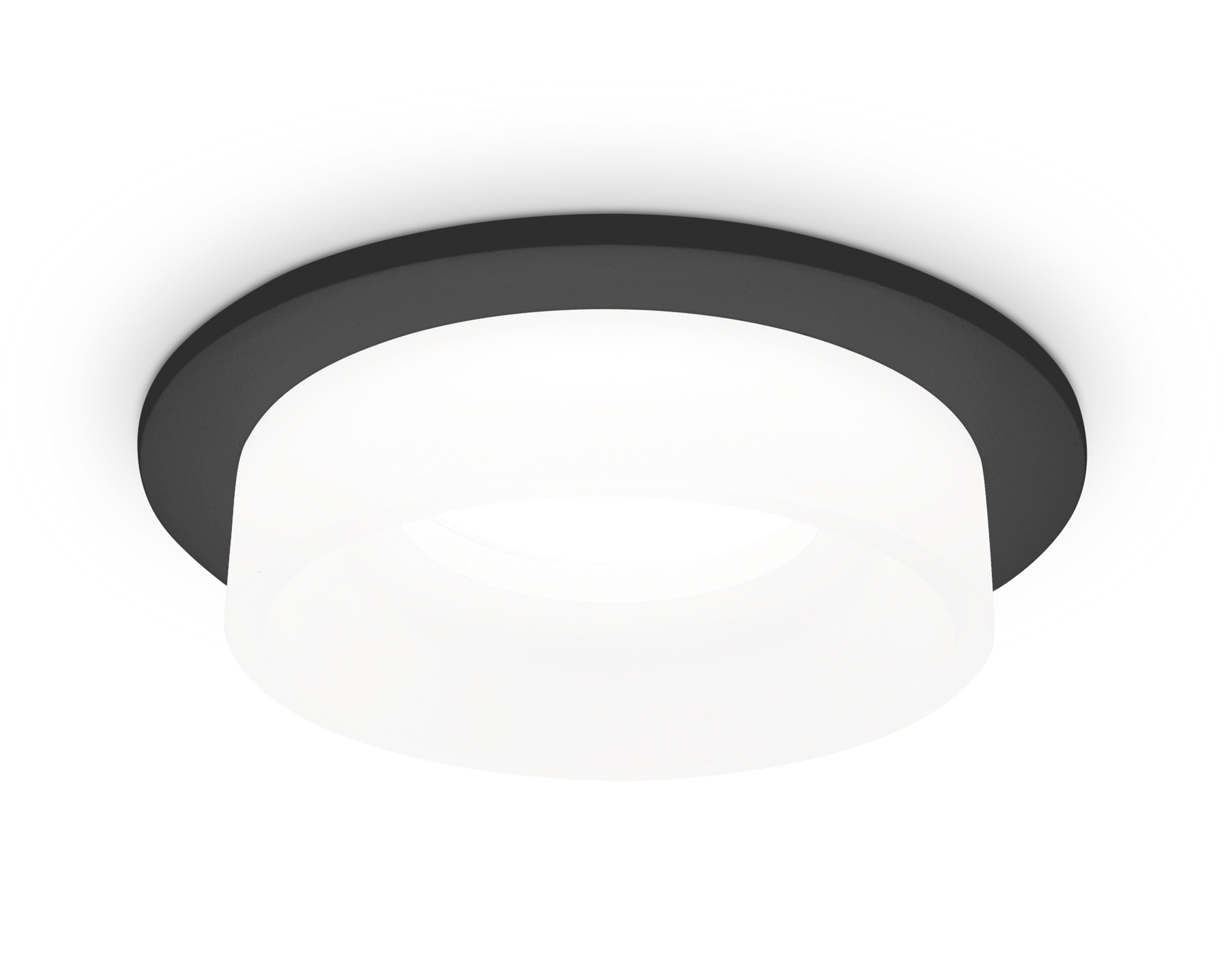 Встраиваемый светильник TN1312 SBK/FR черный песок/белый матовый GU5.3 D98*45