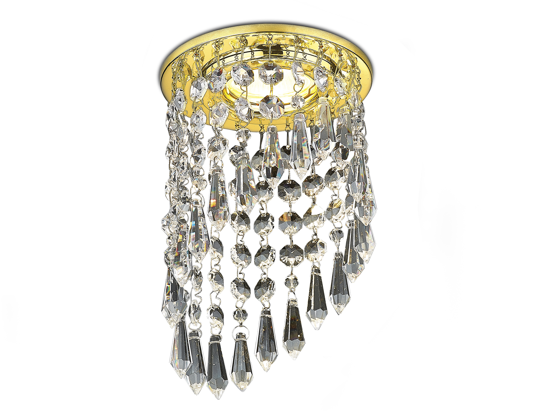 Встраиваемый светильник Ambrella K2247 CL/G золото/прозрачный