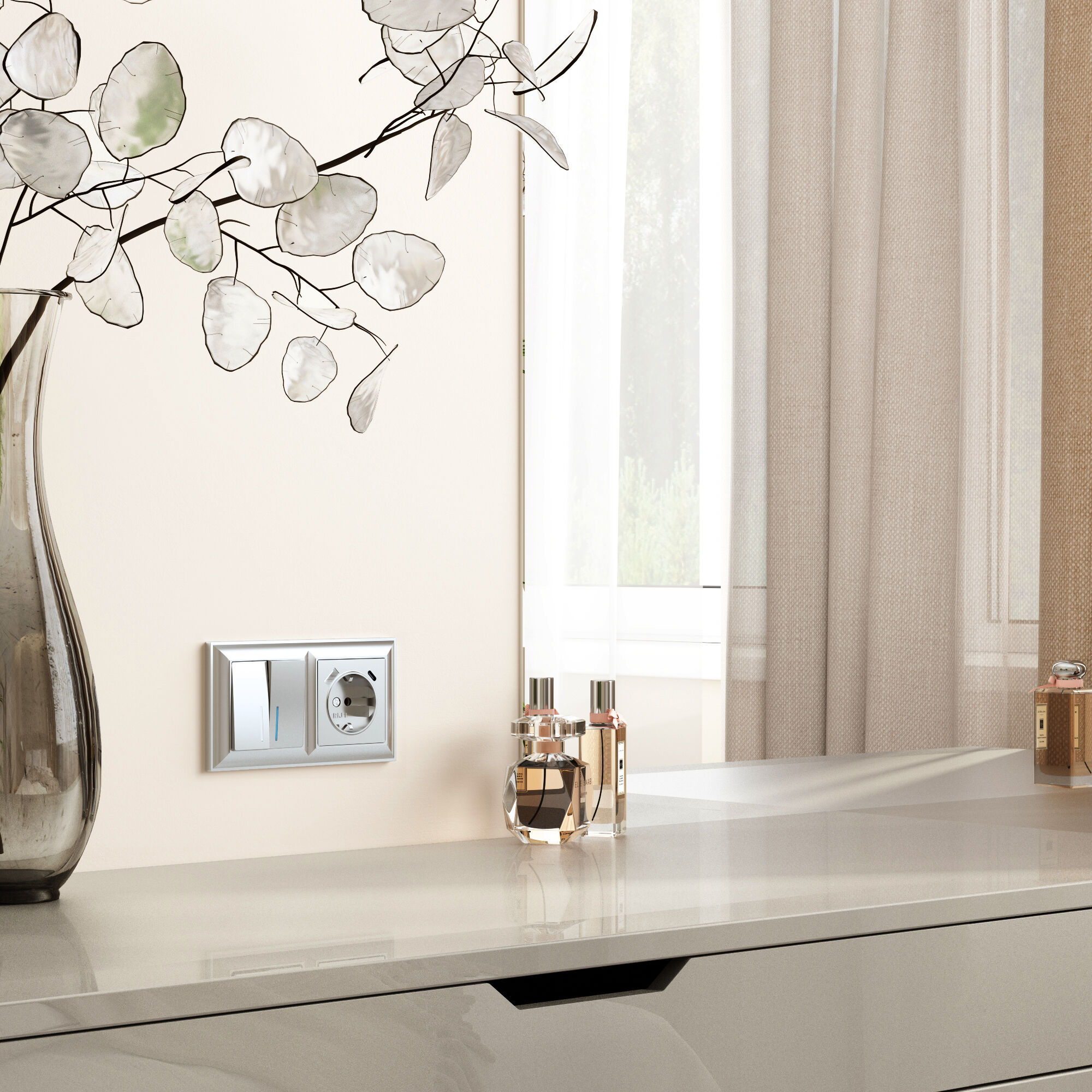 Рамка WERKEL Fiore на 2 поста (серебрянный) WL14-Frame-02 / W0022206 / a038846