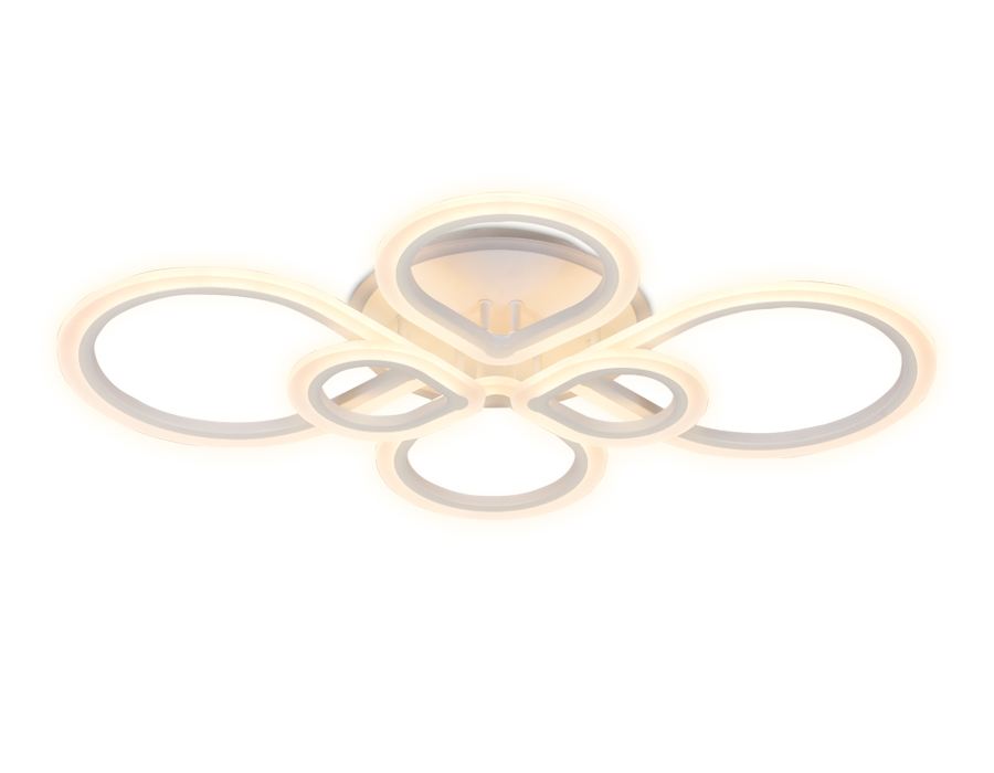 Потолочный светодиодный светильник  Ambrella  FA522/6 WH белый 160W+28W 820*650*120 (ПДУ РАДИО 2.4)