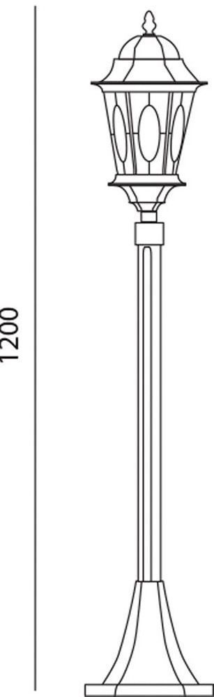 Светильник садово-парковый Feron PL155  шестигранный, столб 60W E27 230V, черное золото Светильник садово-парковый Feron PL155  шестигранный, столб 60W E27 230V, черное золото