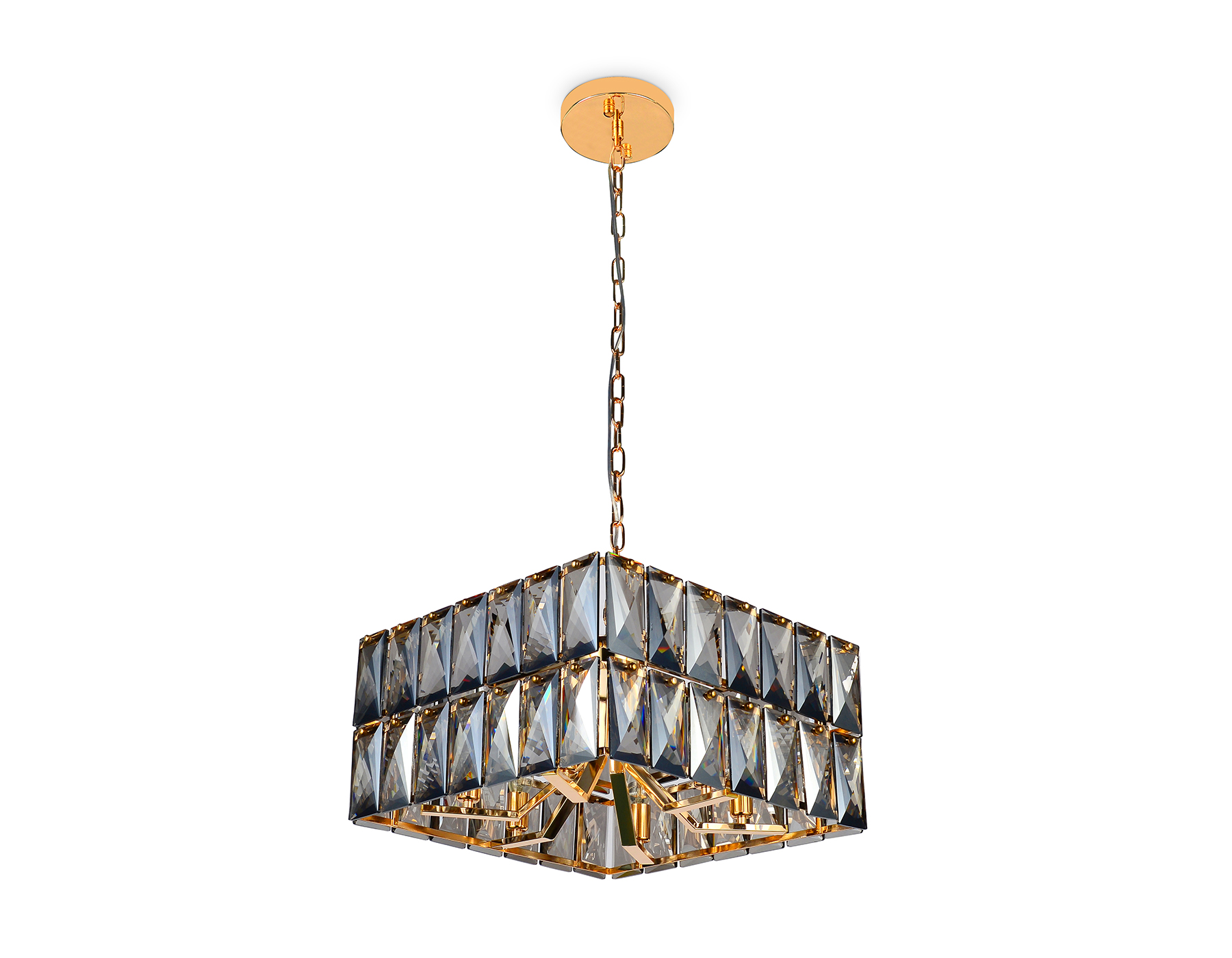 Подвесная люстра Ambrella TR5162/6 GD/SM золото/дымчатый E14/6 max 40W 480*480*945