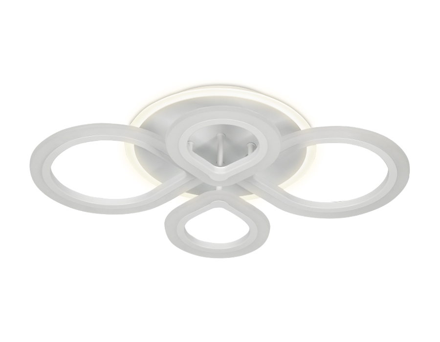 Потолочный светодиодный светильник Ambrella FA520/4 WH белый 88W+28W 650*410*80 (ПДУ РАДИО 2.4)