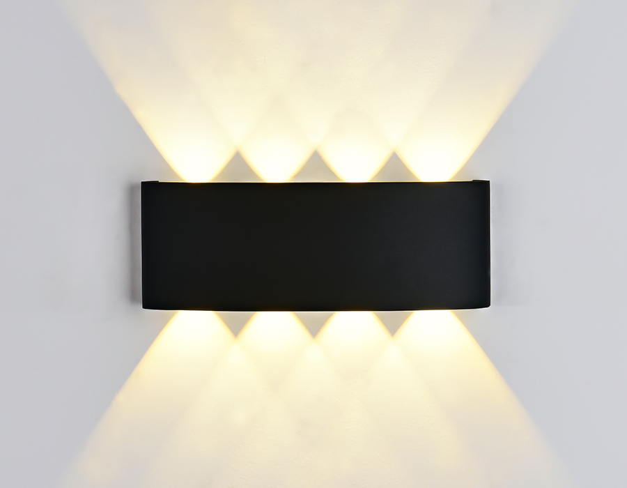 Настенный уличный светильник Ambrella Sota FW144 BK/S 8W 3000K черный/песок