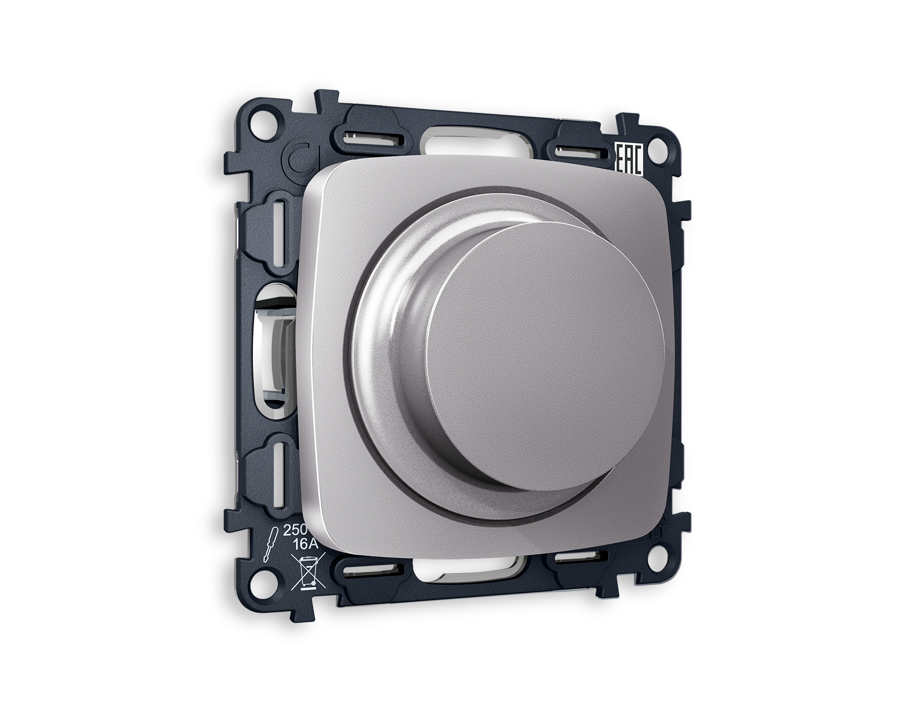 MO505510 Комплект механизма светорегулятора универсального OMEGA Сталь матовый 25-600W/LED 5-300W QUANT (OP5055, VM136)