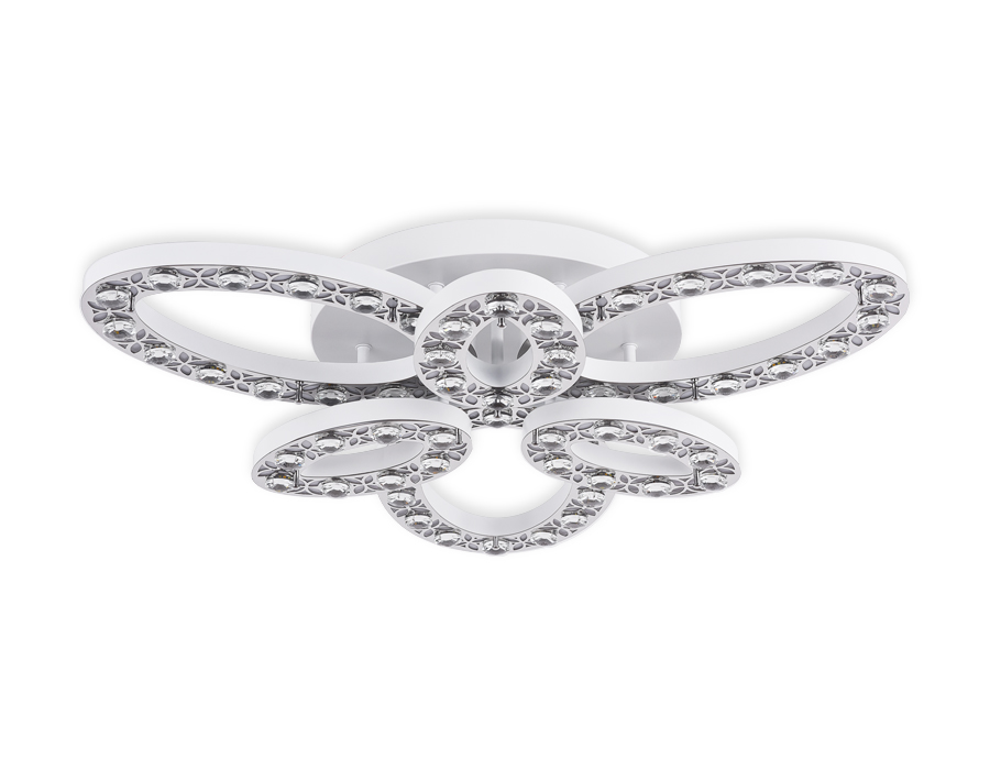 Потолочный светодиодный светильник  Ambrella с пультом FA159 WH/CH белый/хром 122W