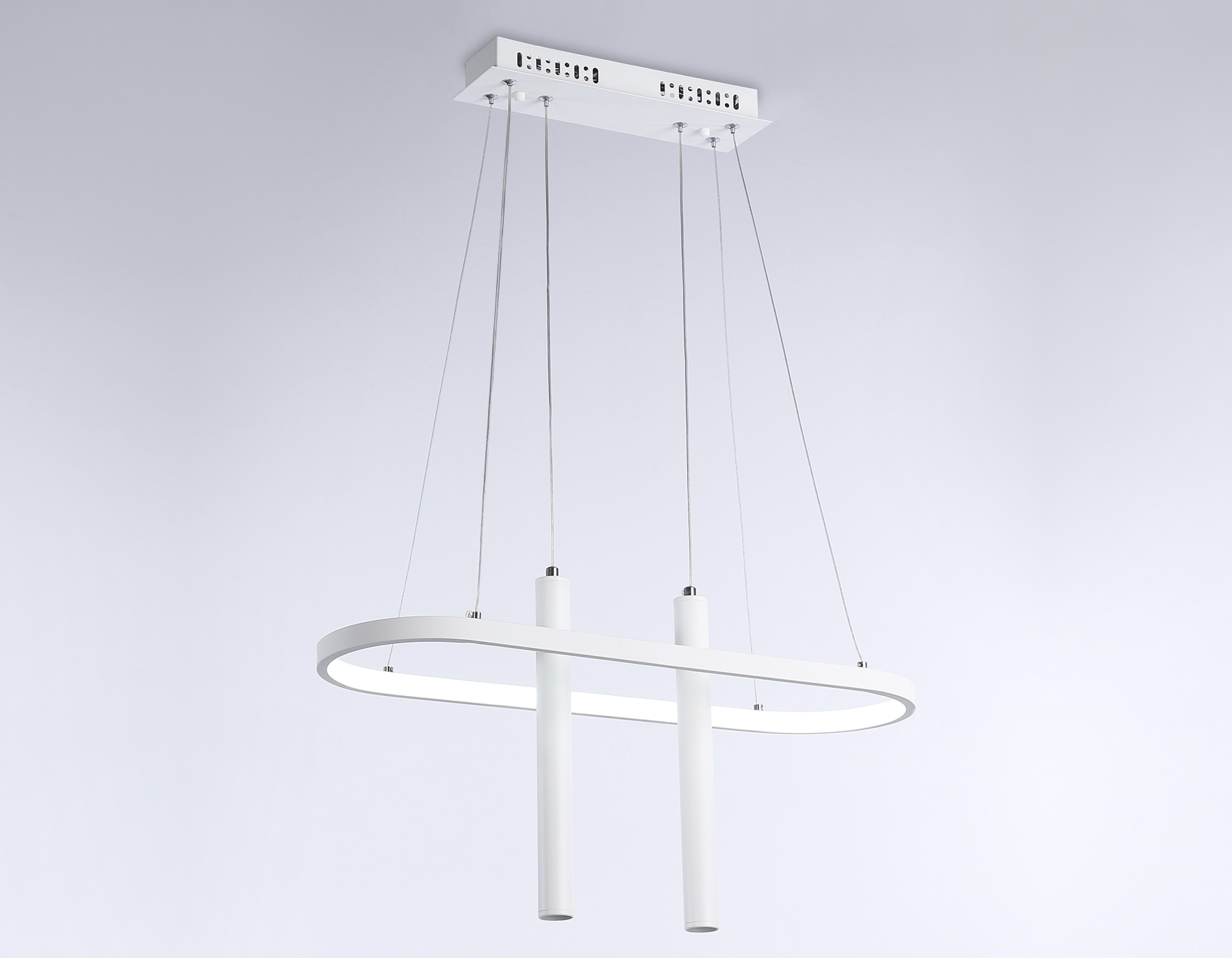 Подвесной LED светильник FL5383/1+2 WH белый 43W 3000K/4200K/6400K+4200K 600*200*1200 (ПДУ ИК)