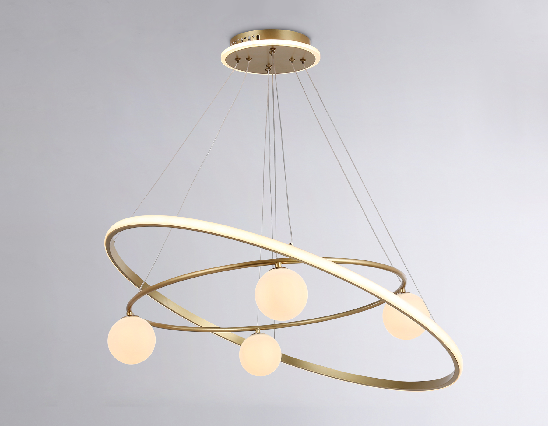 FL66328/1+4 GD золото 92W 3000K-6400K+G9/4 D800/600*1200 (ПДУ ИК)