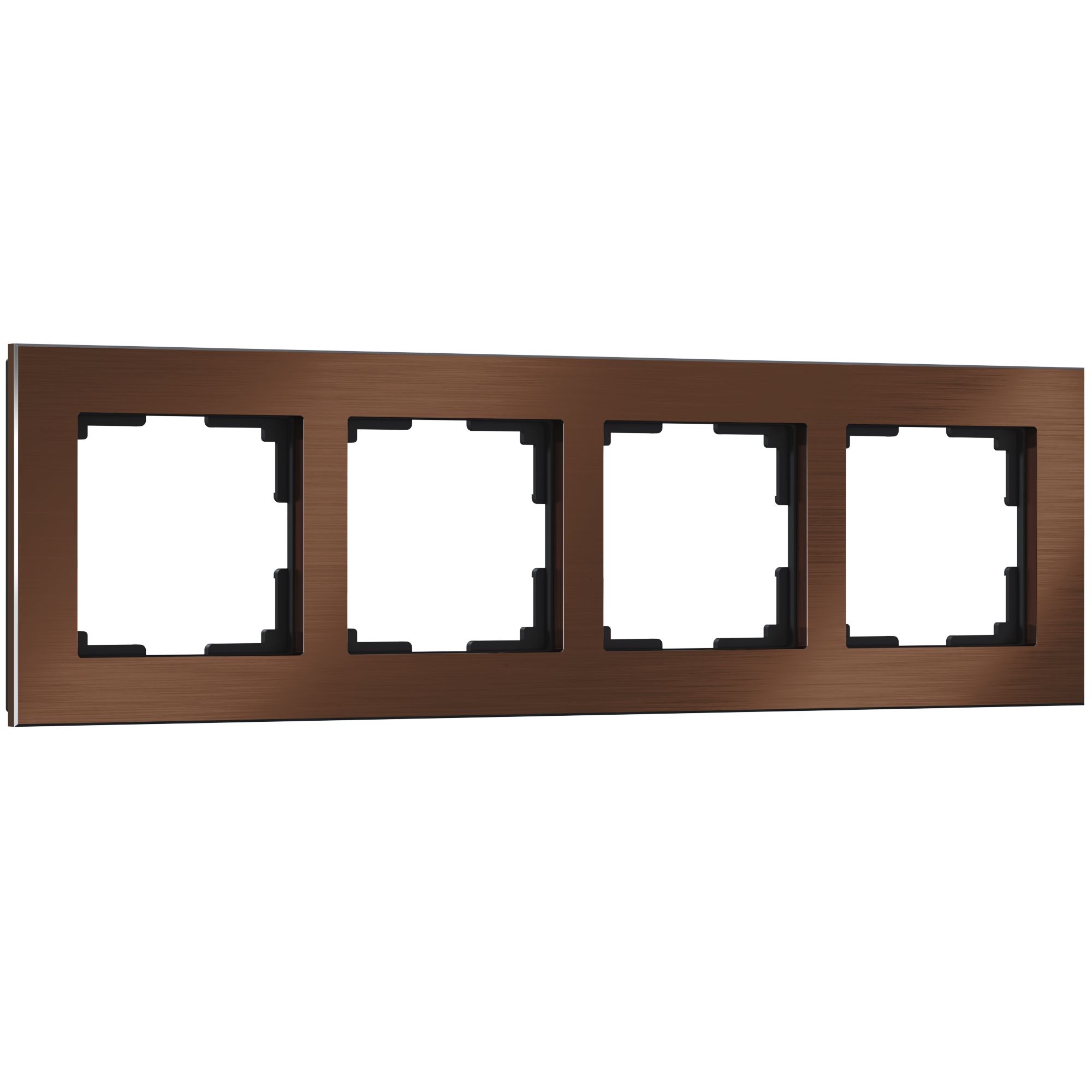 Рамка WERKEL Aluminium на 4 поста (коричневый алюминий) WL11-Frame-04 / W0041714 / a033748