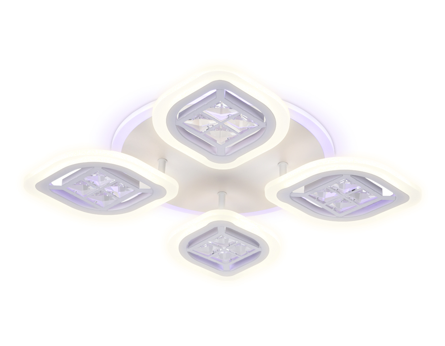 Потолочный светодиодный светильник Ambrella с пультом FA280 белый 69W 530*530*80