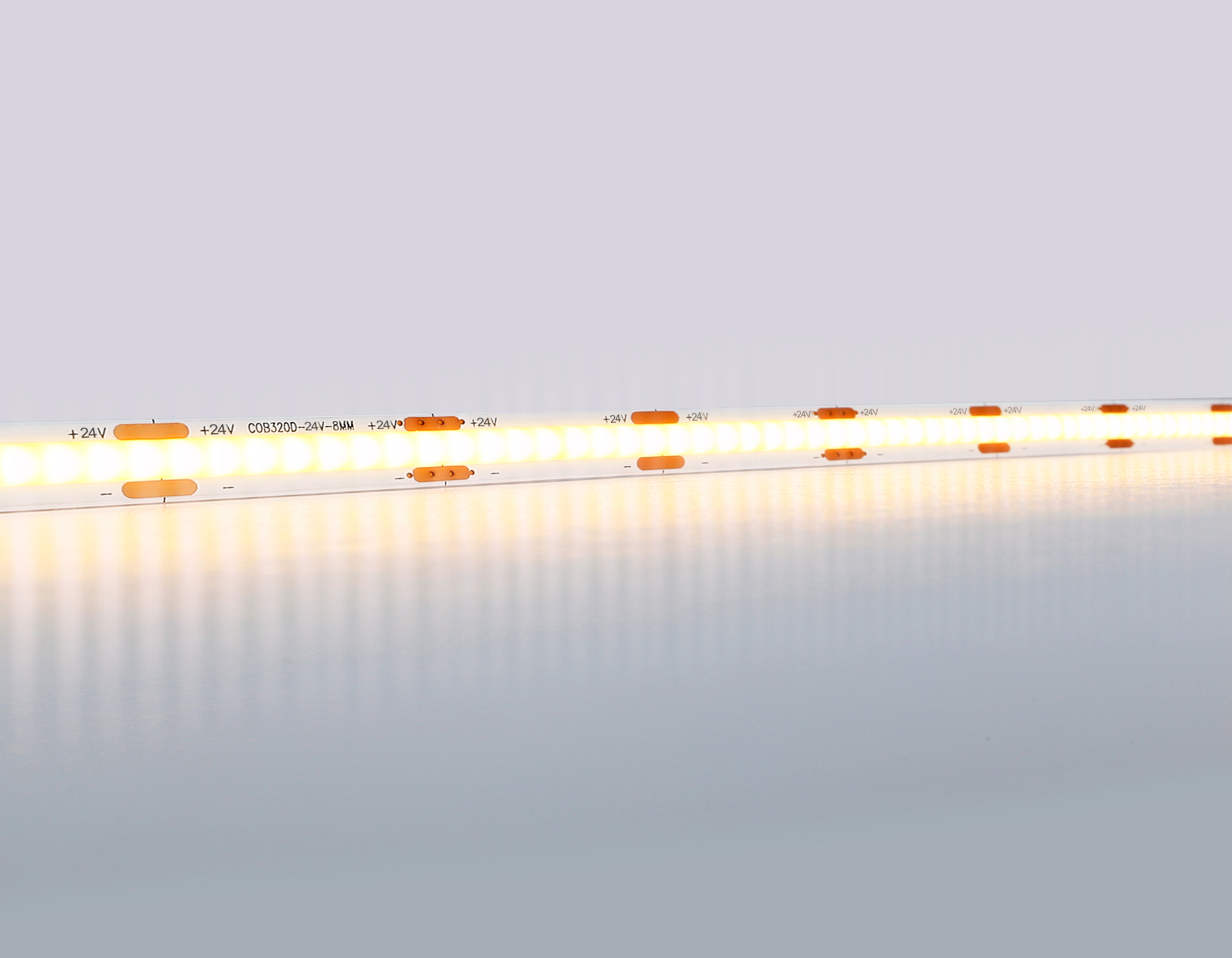 GS4651 COB 320Led/ 10W m/ 24V IP20 3000K/ 5000*8*1.54mm (2 конт.)