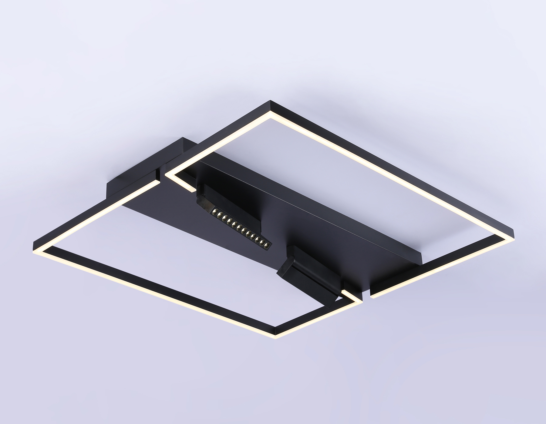 Потолочный светильник Ambrella FL51468/1+2 BK черный 124W 3000K-6400K+4200K 800*800*110 (ПДУ РАДИО 2.4G)