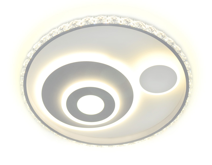 Потолочный управляемый светильник Ambrella ICE FA244 WH 105W белый