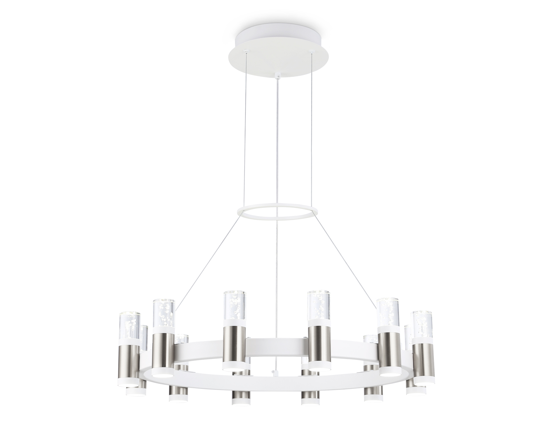 Подвесной светильник Ambrella FL6205 WH/CH белый/хром 72W 4200K D600*1200 (Без ПДУ) Подвесной светильник Ambrella FL6205 WH/CH белый/хром 72W 4200K D600*1200 (Без ПДУ)