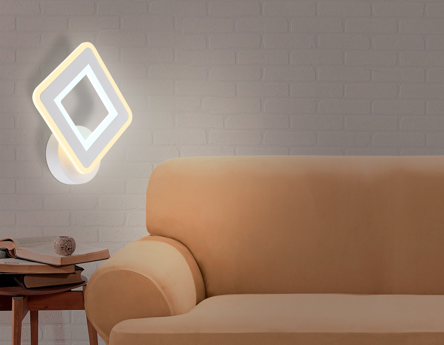 Настенный светодиодный светильник Ambrella FA871 WH белый 11W 220*250*50