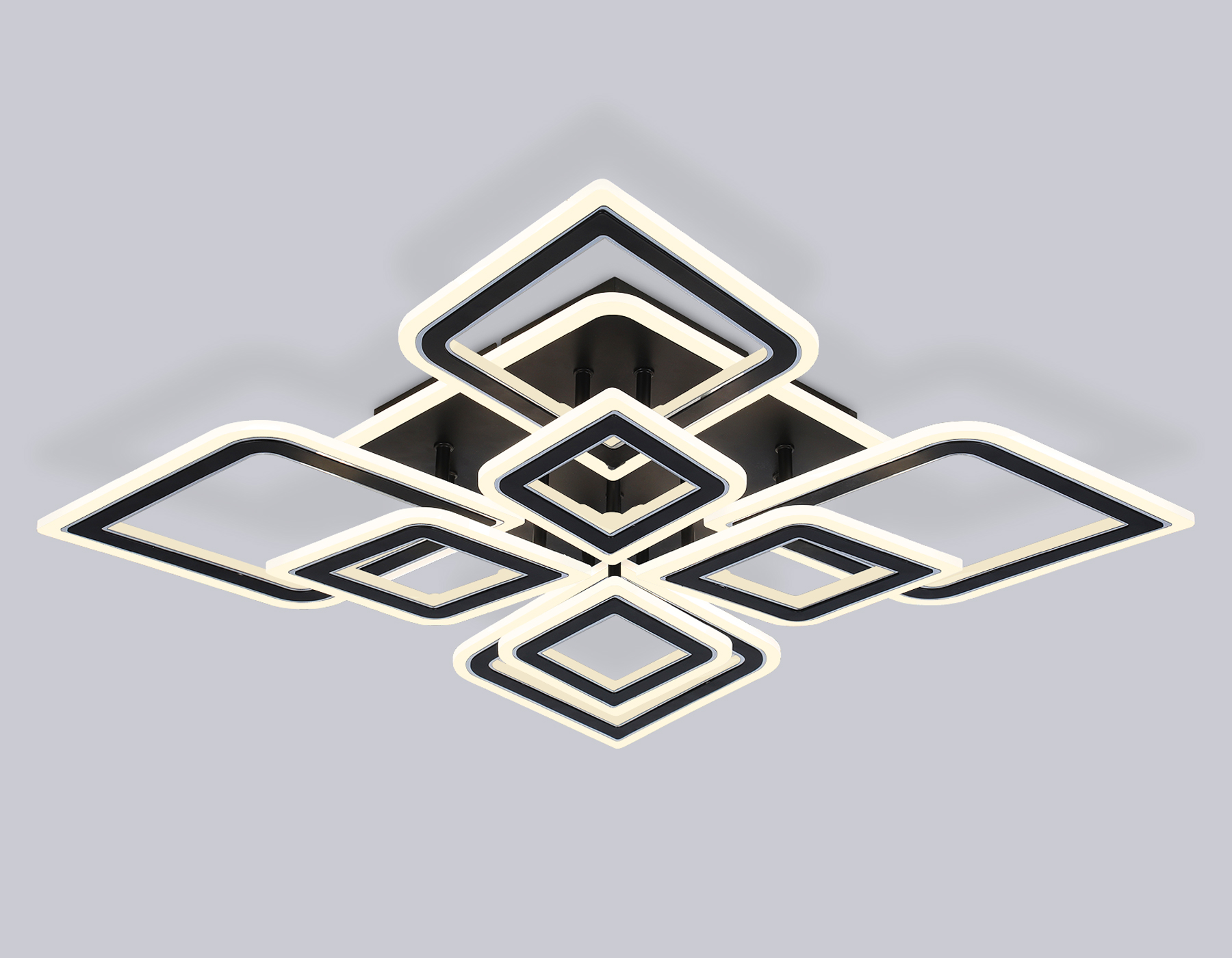 FA8912/4+4 BK/CH черный/хром 162W 3000K-6400K 560*560*120 (ПДУ РАДИО 2.4G)