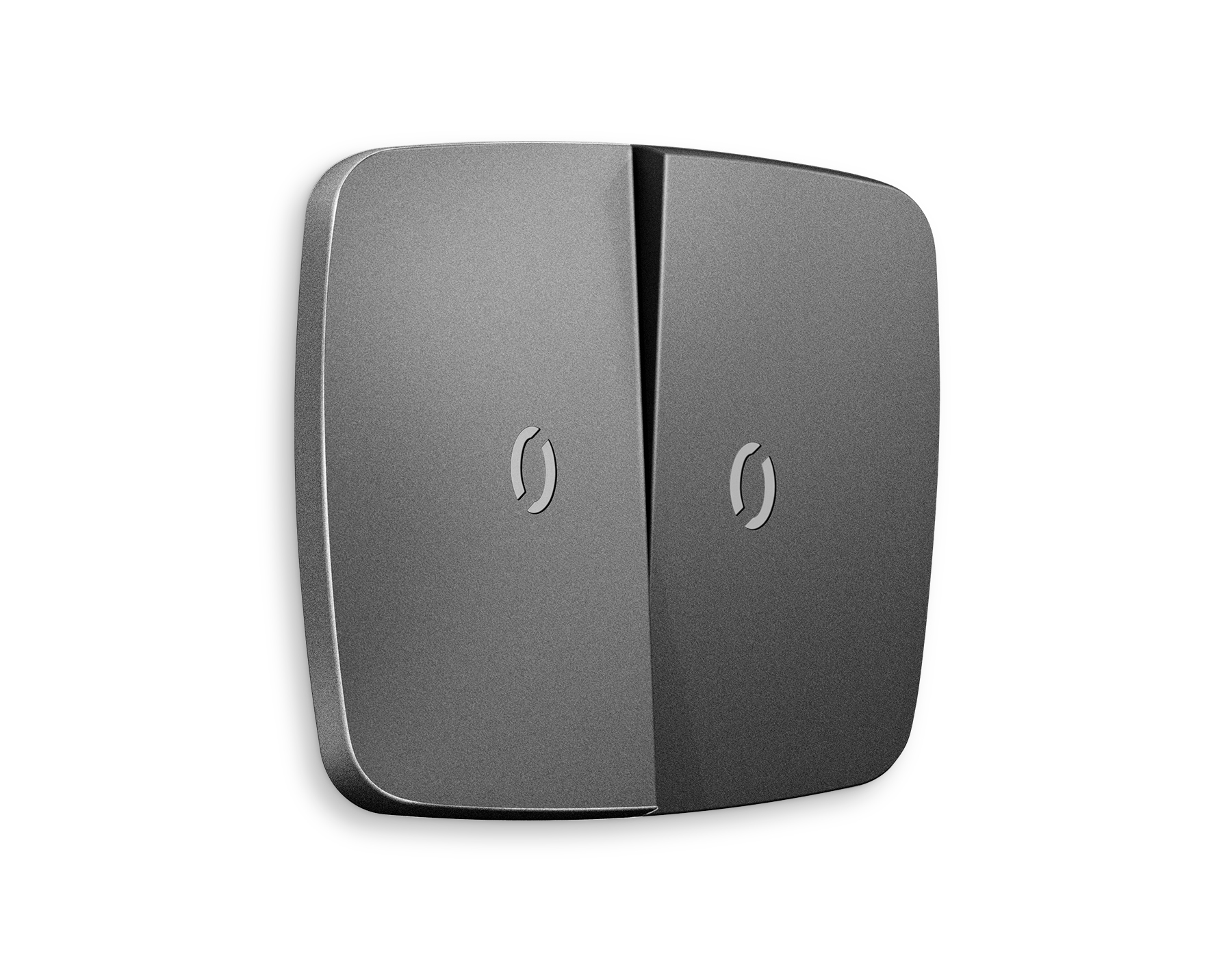 OP6540 Лицевая панель OMEGA (Антрацит серый) для 2-кл выключателей с подсветкой QUANT