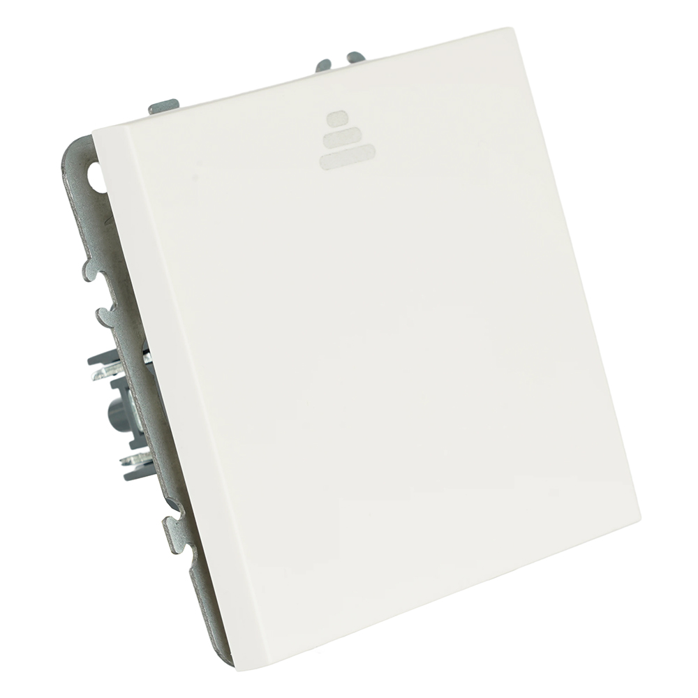 Выключатель 1-клавишный самовозвратный (механизм), STEKKER, 250В, 10А, серия Эмили, RSW10-5112-01, белый фарфор, soft touch