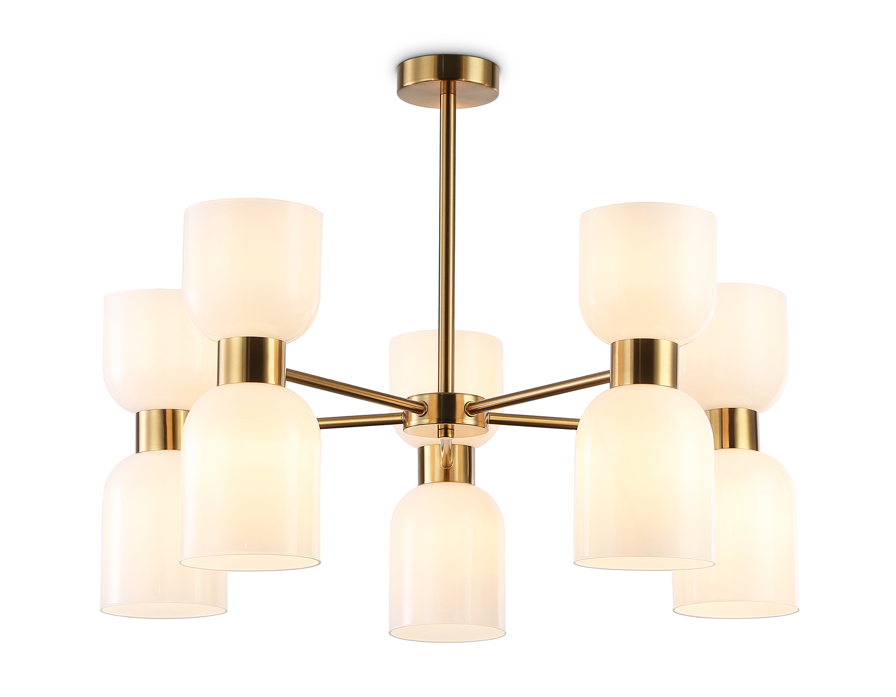 LH56093/10 BS/FR латунь/белый матовый E14*10 max 40W D700*510