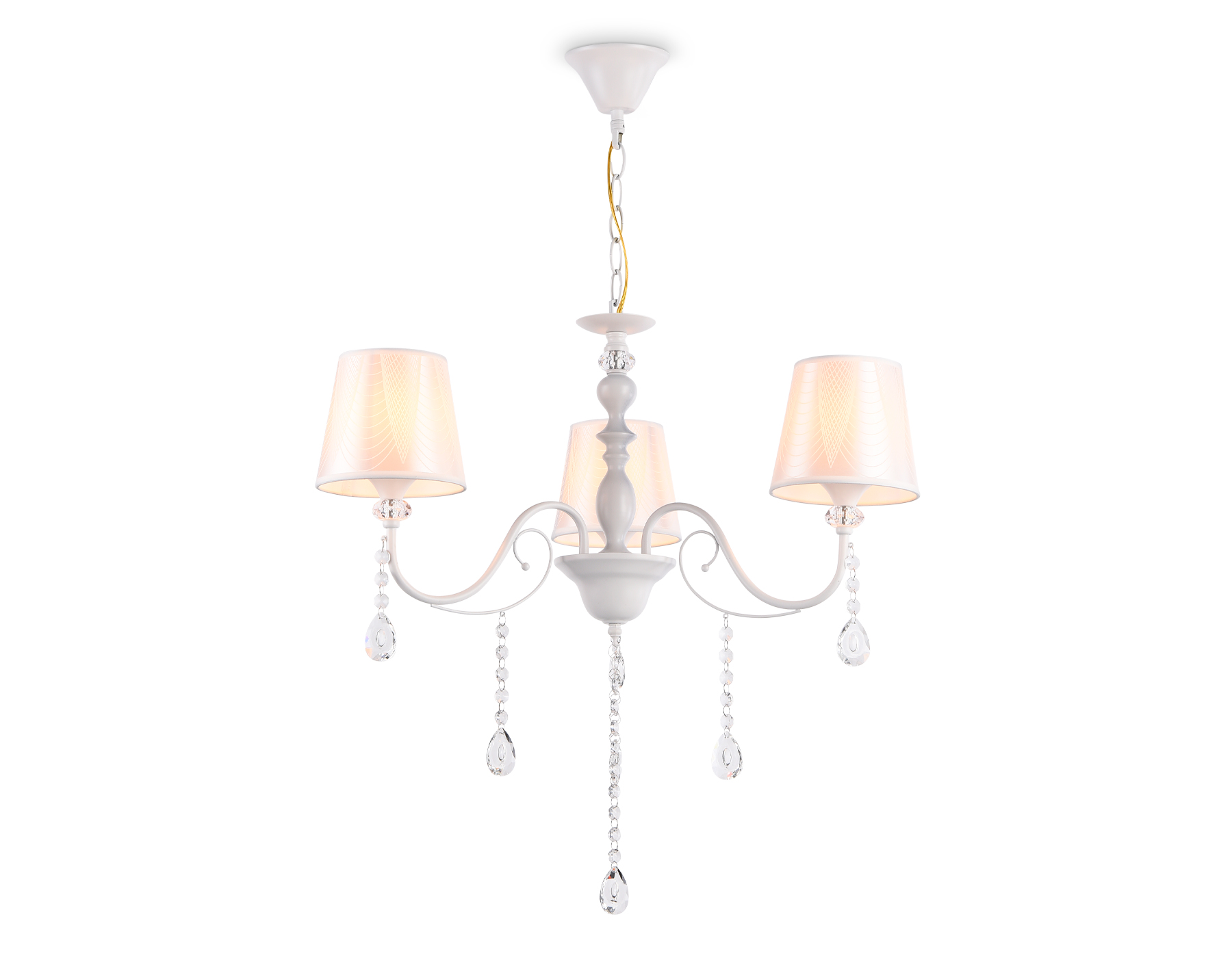 Люстра подвесная Ambrella TR4601/3 WH белый E27/3 max 40W D620*865