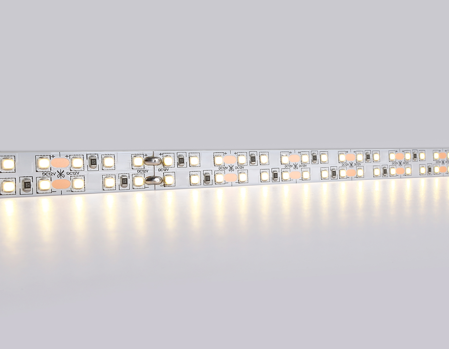 GS1701 2835 240Led/ 24W m/ 12V IP20 3000K/ 5000*10*1.2mm (2 конт.)