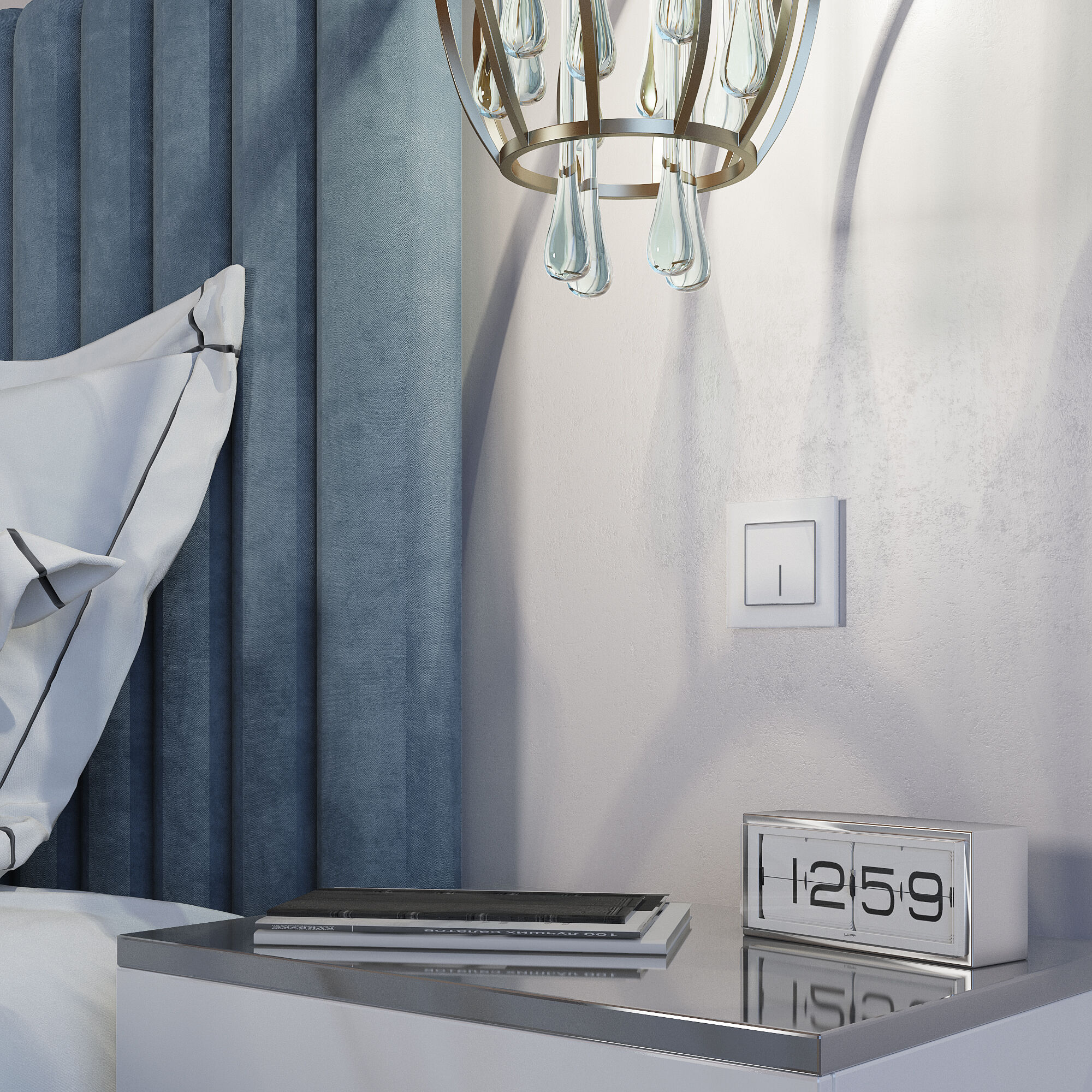 Сенсорный выключатель одноклавишный с подсветкой 1000 Вт Werkel (белый) W4510001