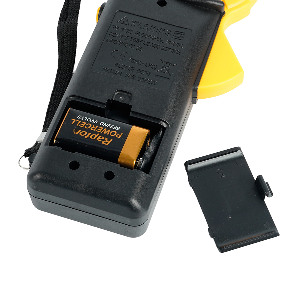 MTM M266 Клещи токоизмерительные, 1999 отсчетов,  батарея крона, ручная регулировка, черный/желтый