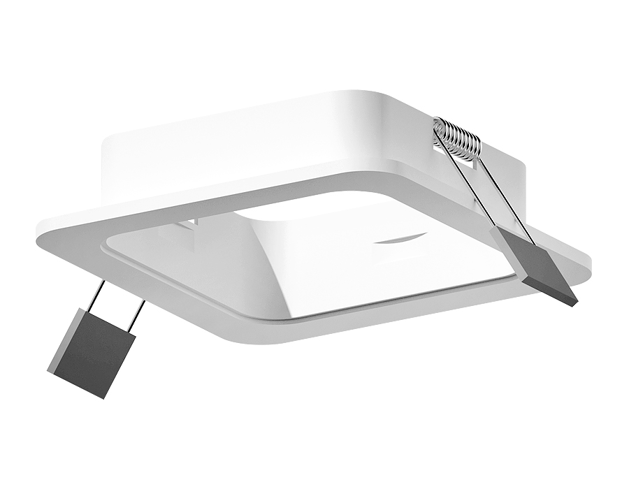 Корпус светильника встраиваемый Ambrella C7901 SWH белый песок 90*90*H32mm MR16 GU5.3 для насадок 70*70mm