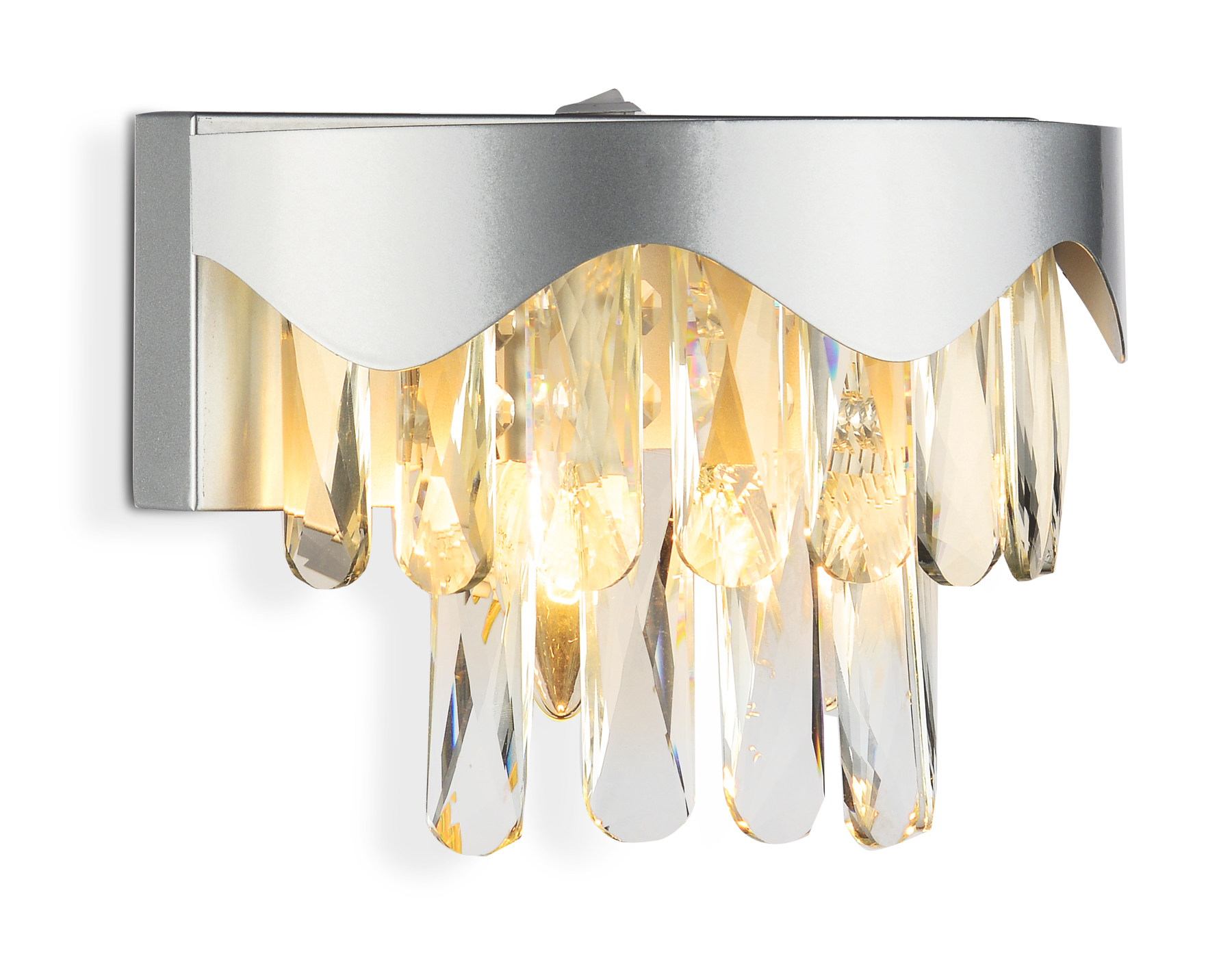 Настенный светильник с хрусталем Ambrella TR5090 SL/CL серебро/прозрачный E14/2 max 40W